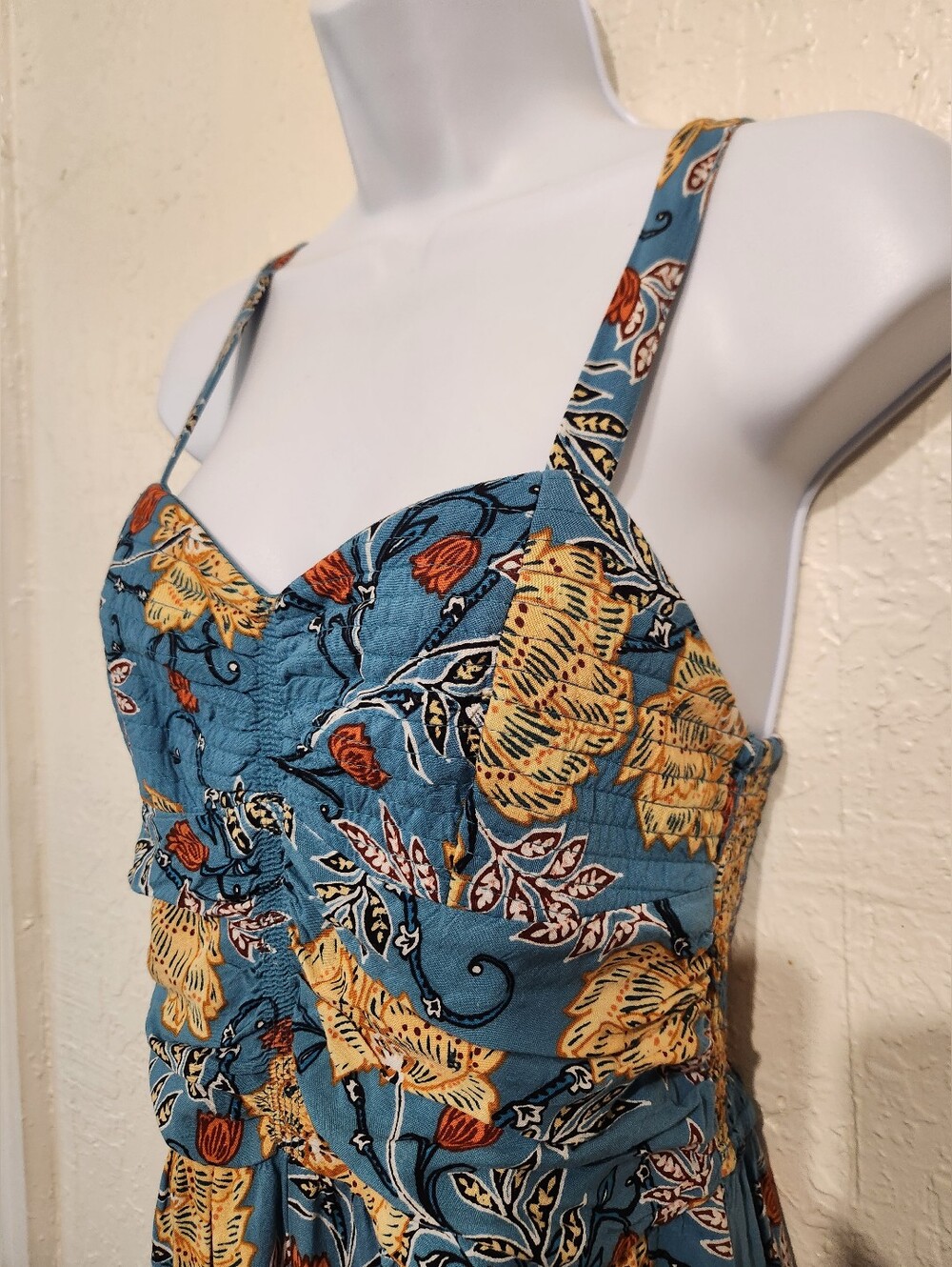 B.O.G. Collective Floral Smocked Top Wide-Leg Jumpsuit Sz M - Picture 4 of 7